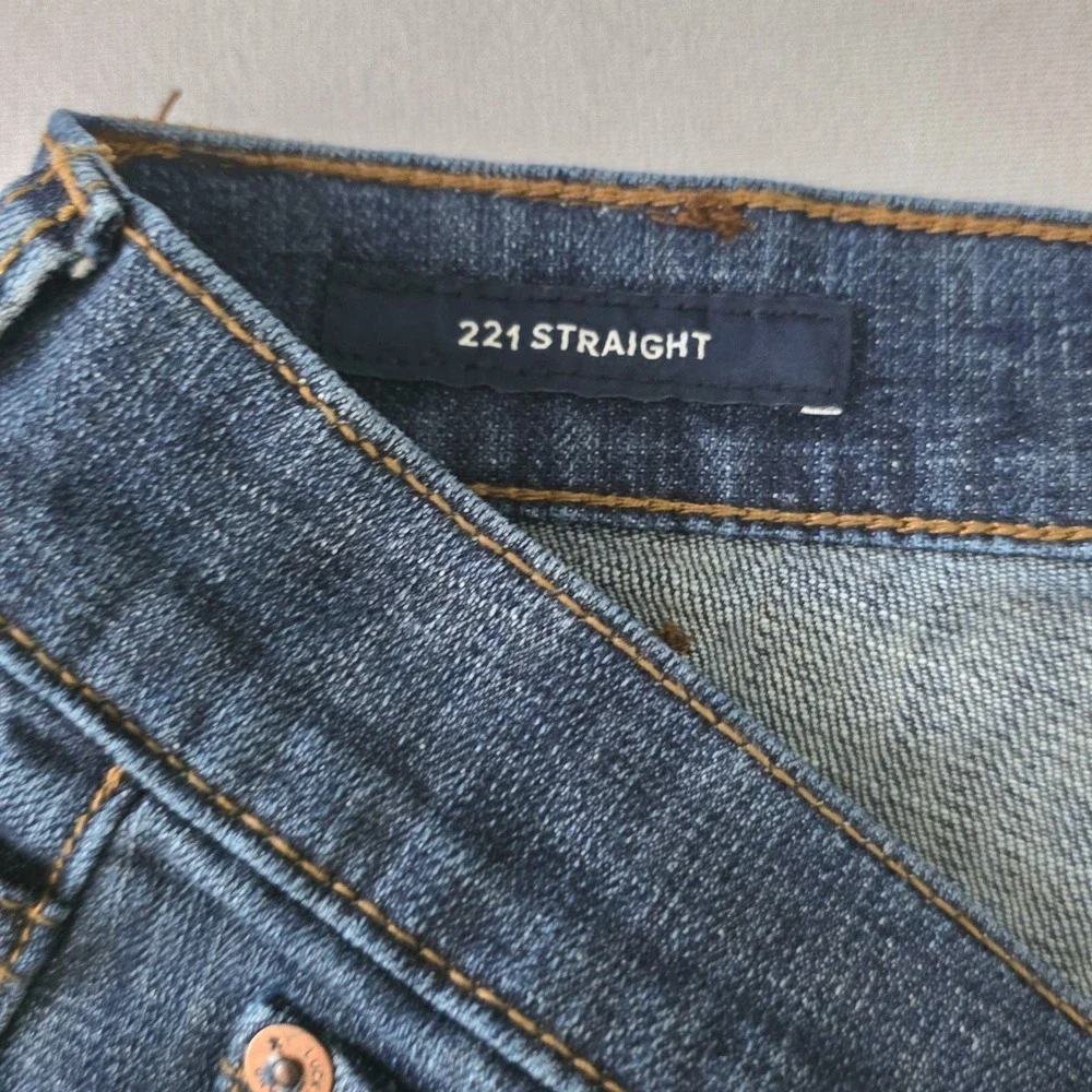 Lucky Brand 221 Straight Leg Jeans Mens Medium Wash Blue Stretch Denim Sz 38X30